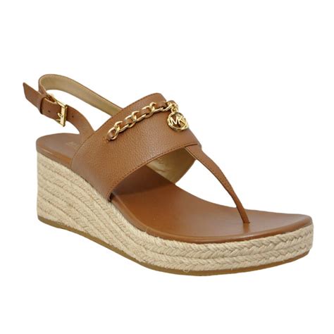 michael kors elsa wedge|Michael Michael Kors Elsa Leather Wedge Thong Sandal Charm .